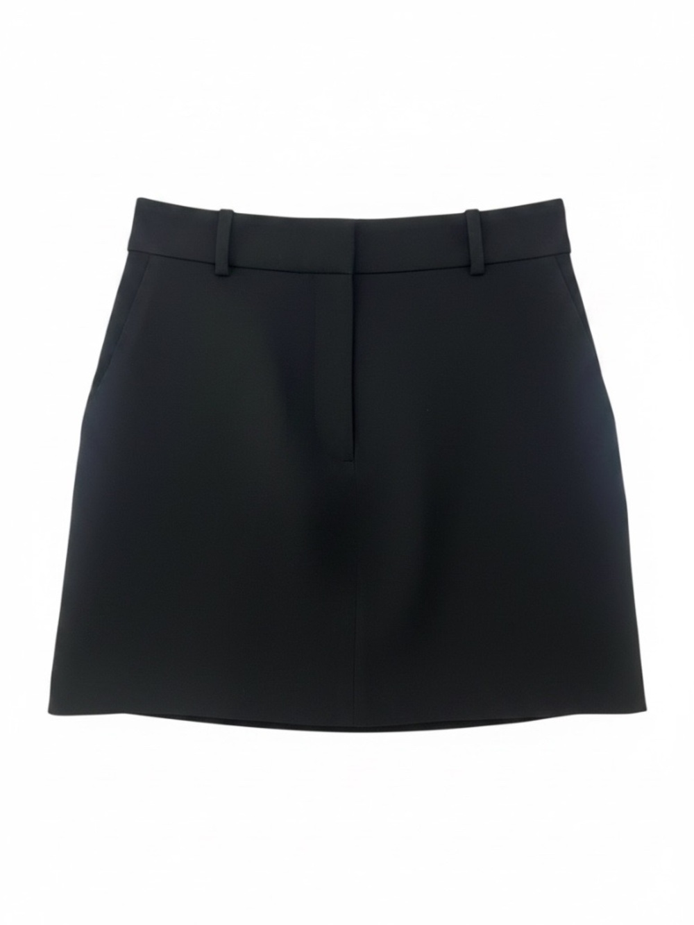Women's Black Mini Skirt with Belt Loops